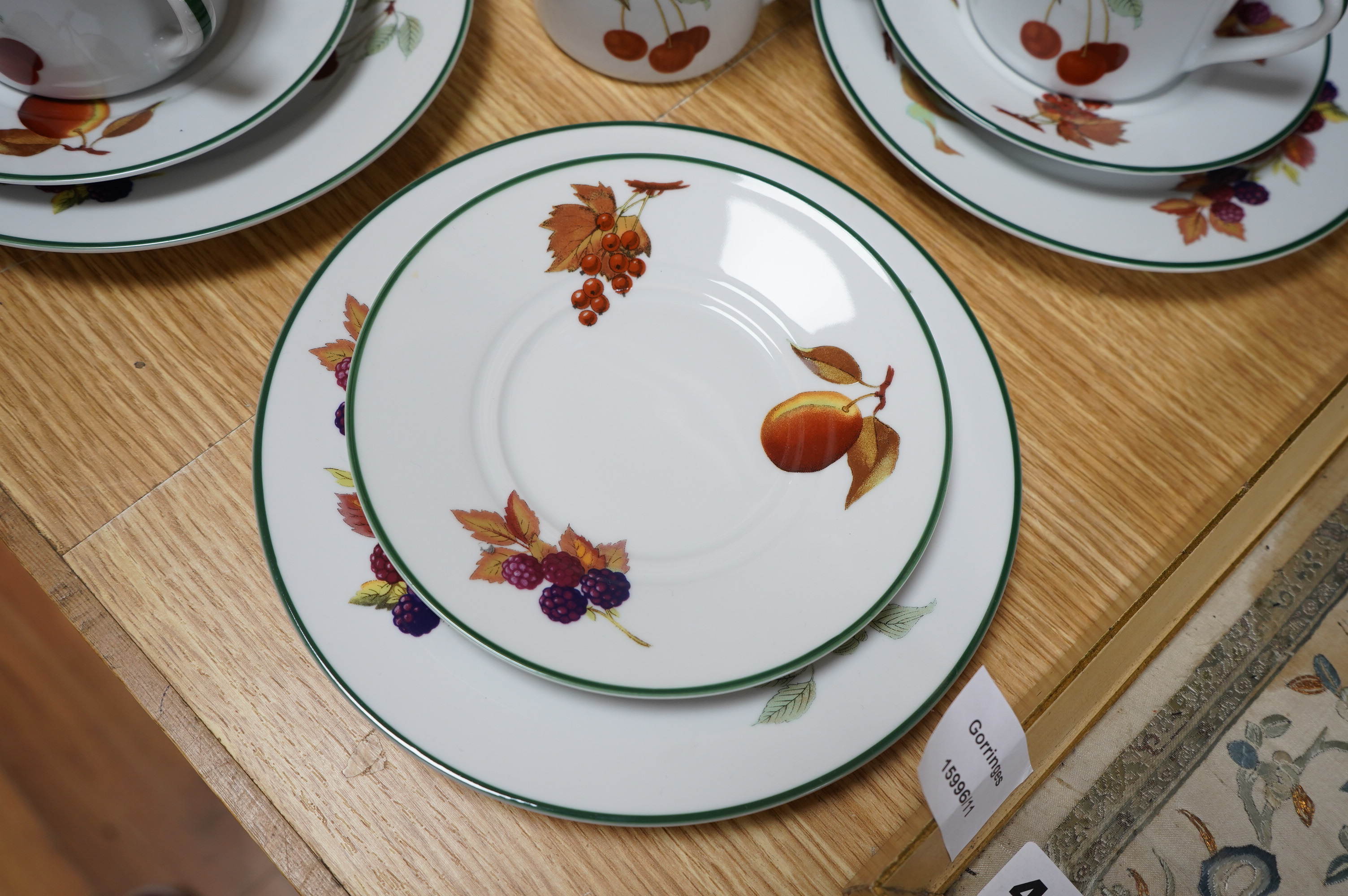 A Royal Worcester ‘Evesham Vale’ pattern part breakfast service (40). Condition - good